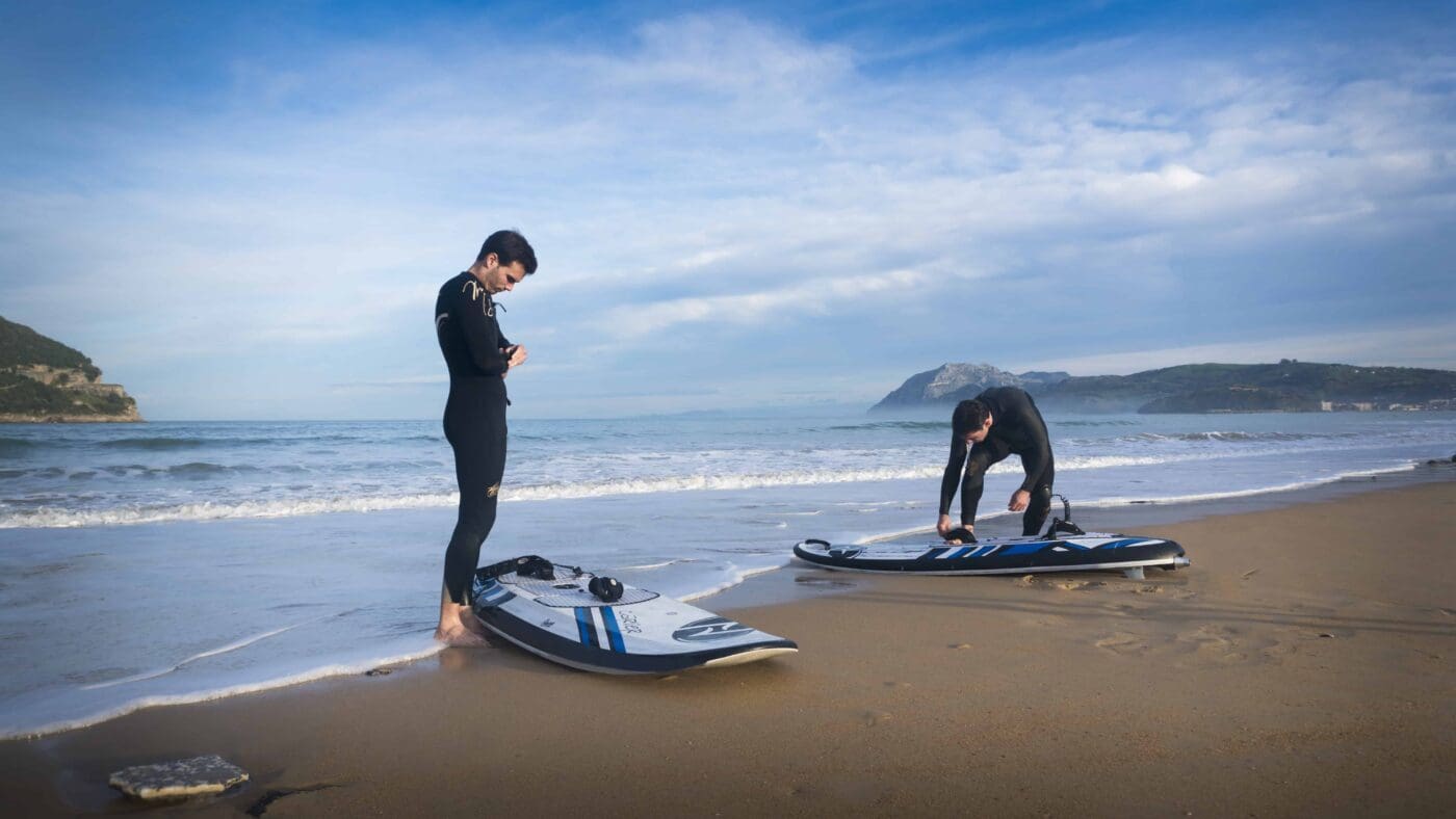 Two Onean Carver Jetboards on the beach